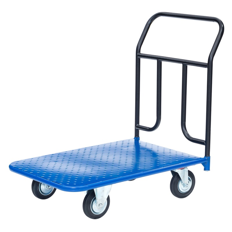 Изображение товара Платформенная тележка КП-150-150-И для грузов до 450 кг, 500x800 мм, синяя