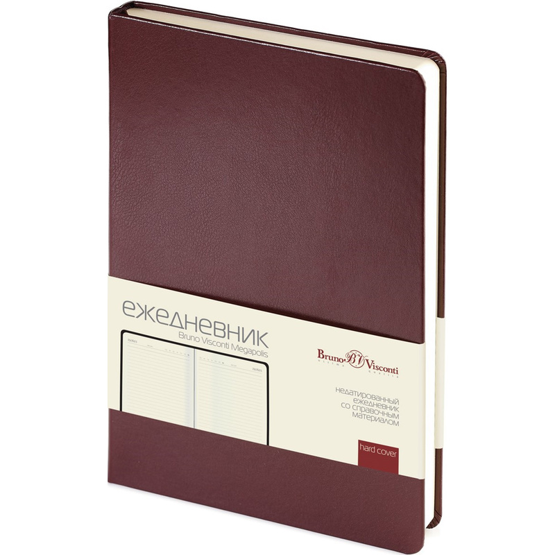 Изображение товара Ежедневник Bruno Visconti Megapolis искусственная кожа А5 160 листов коричневый