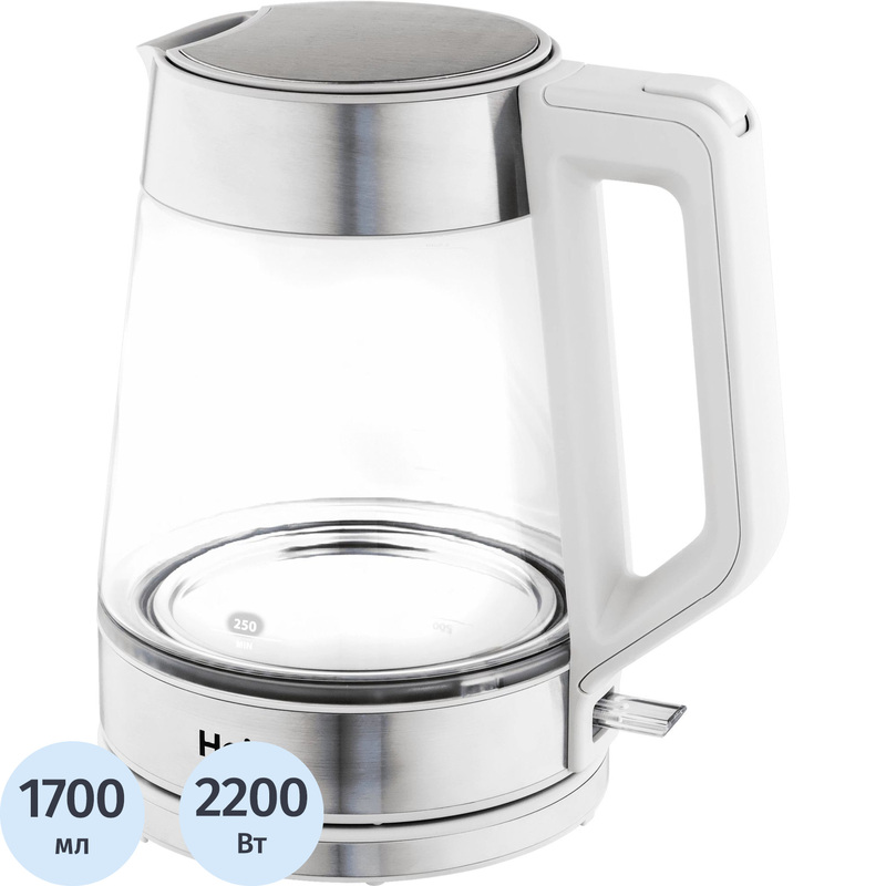 Изображение товара Электрический чайник Haier HK-500 серебристый 1700 мл автоматическое отключение
