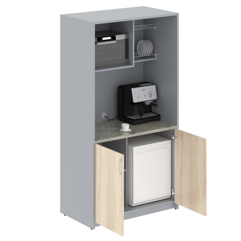 Изображение товара Кухня Мини SCB 120 (Дуб Сонома светлый/Металлик 1030х600х2000 мм)