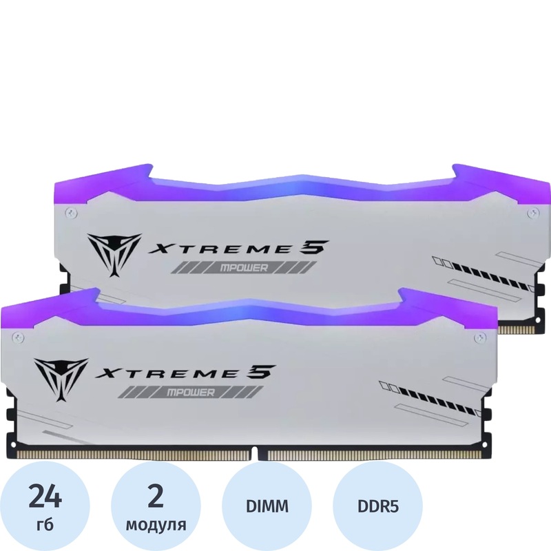 Изображение товара Модуль памяти Patriot PVXR548G64C32KM DDR5 48 ГБ, 2х24 ГБ Изображение товара Модуль памяти Patriot PVXR548G64C32KM DDR5 48 ГБ, 2х24 ГБ