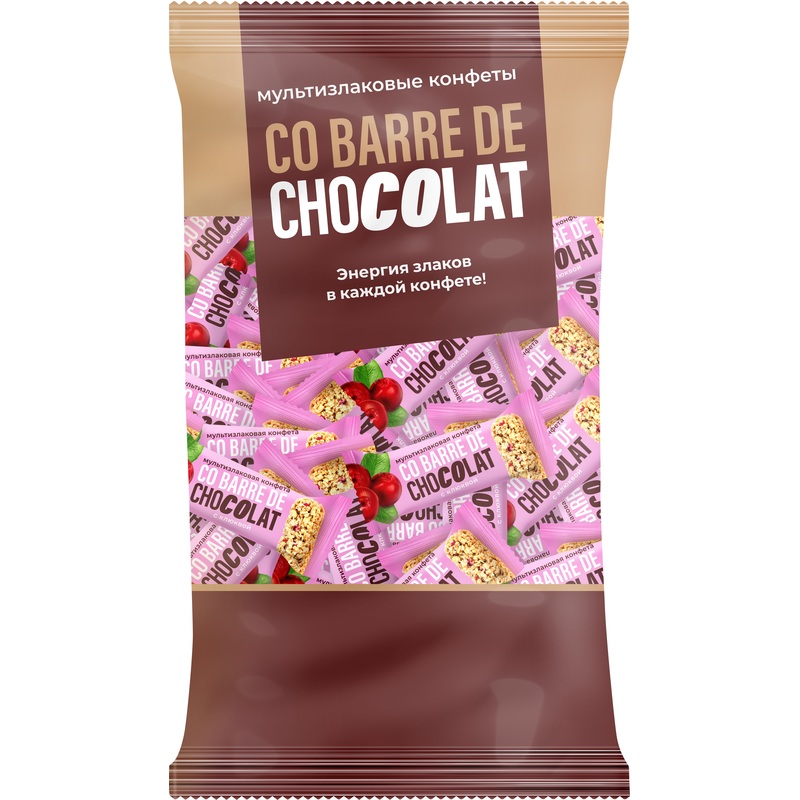 Изображение товара Мультизлаковые конфеты Co barre de Chocolat с клюквой 900 г