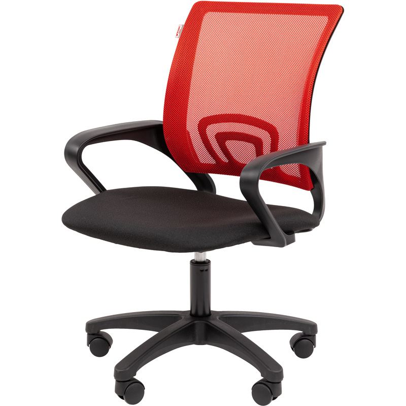 Изображение товара Кресло офисное Комус Мебель Easy Chair 304 LT красное/чёрное (сетка/ткань, пластик)