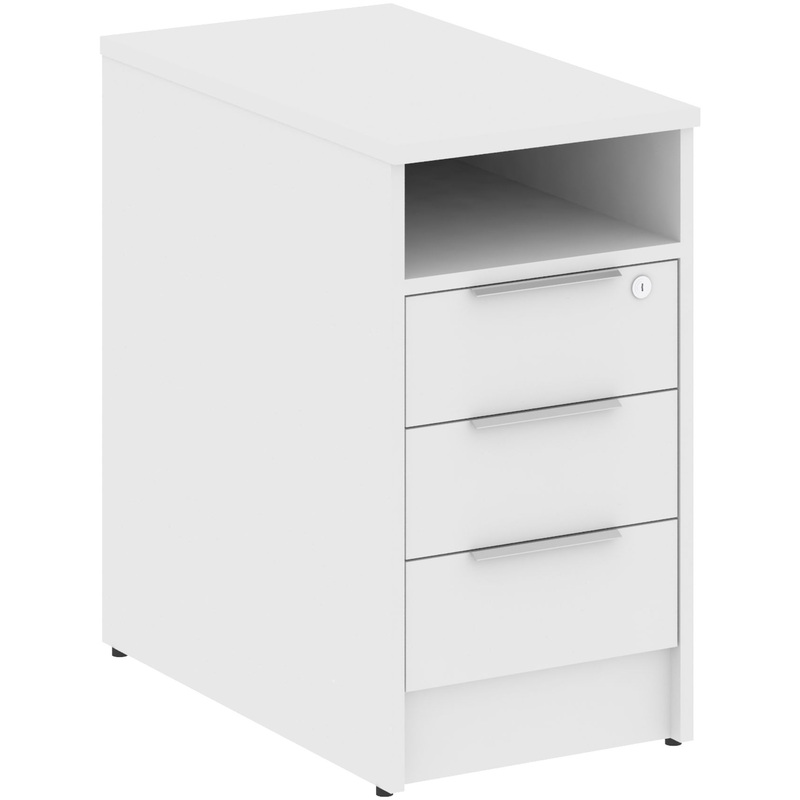 Изображение товара Тумба приставная Metal System Style Б.ТП-1 белая 412x720x750 мм