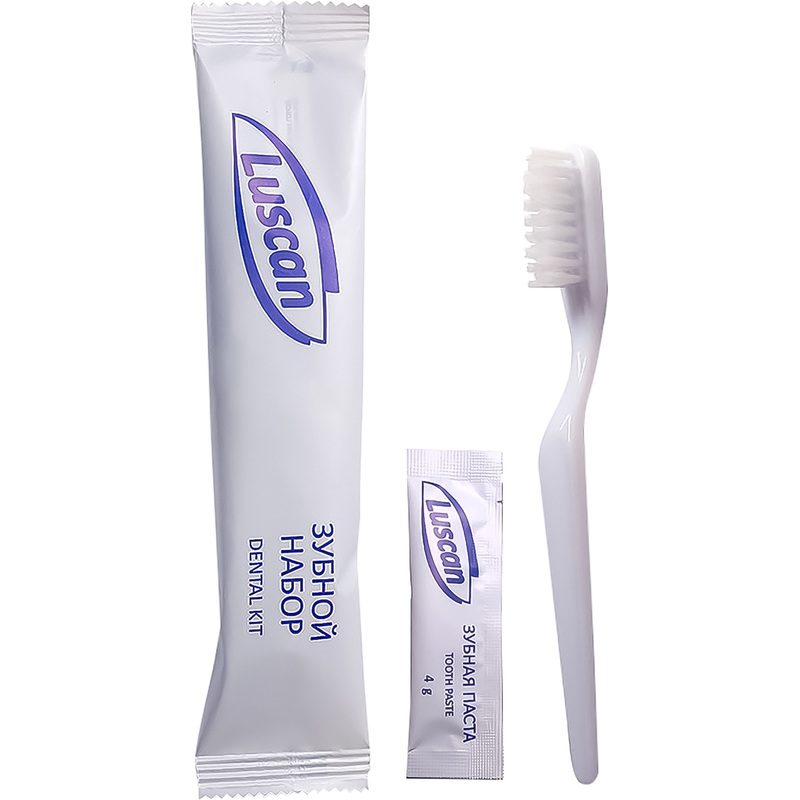Изображение товара Набор зубной Luscan флоупак зубная щётка и паста 300 штук в упаковке