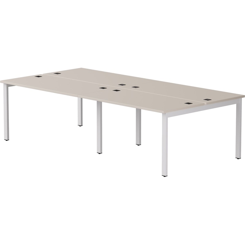 Изображение товара Рабочая станция EVO 254S118GU9003 4 места белая кашемир современная офисная мебель