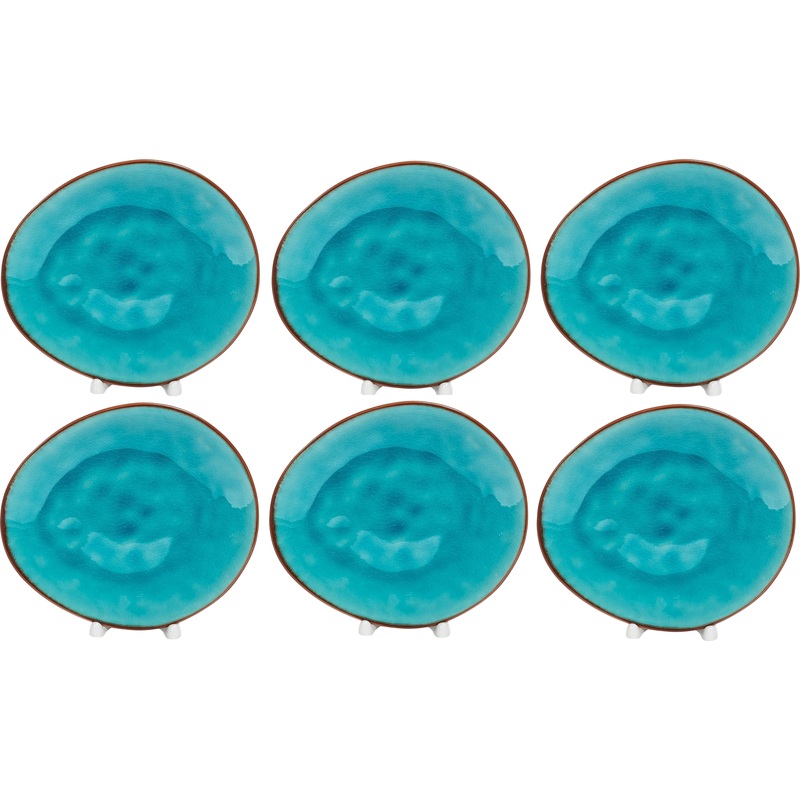 Изображение товара Набор тарелок на 6 персон из керамики Шаяна голубой 6 шт
