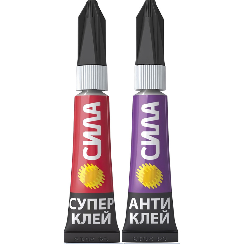 Изображение товара Универсальный сверхпрочный клей набор 3 г и антиклей 3 г в упаковке 10 штук