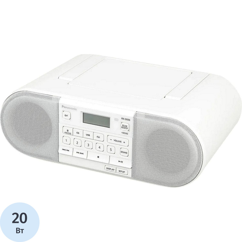 Изображение товара Магнитола Panasonic RX-D550GS-W белая с Bluetooth и FM тюнером