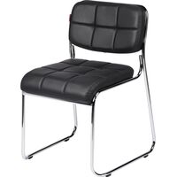 Уценка. Стул офисный Easy Chair 803VP черный (искусственная кожа, металл  хромированный). уц_меб