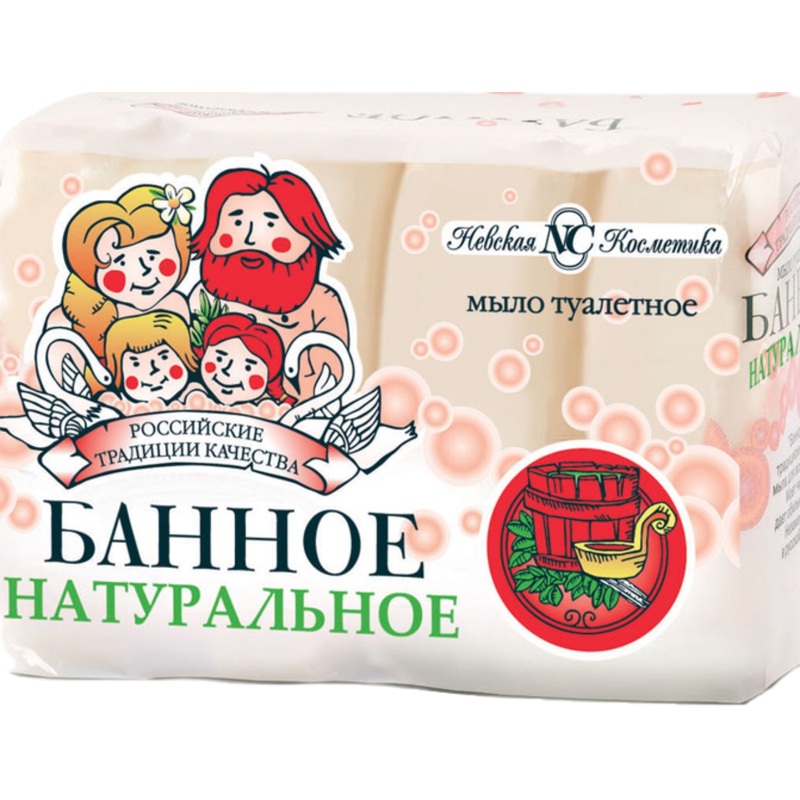 Изображение товара Туалетное мыло Невская косметика Банное Натуральное 100 г 4 шт. Россия