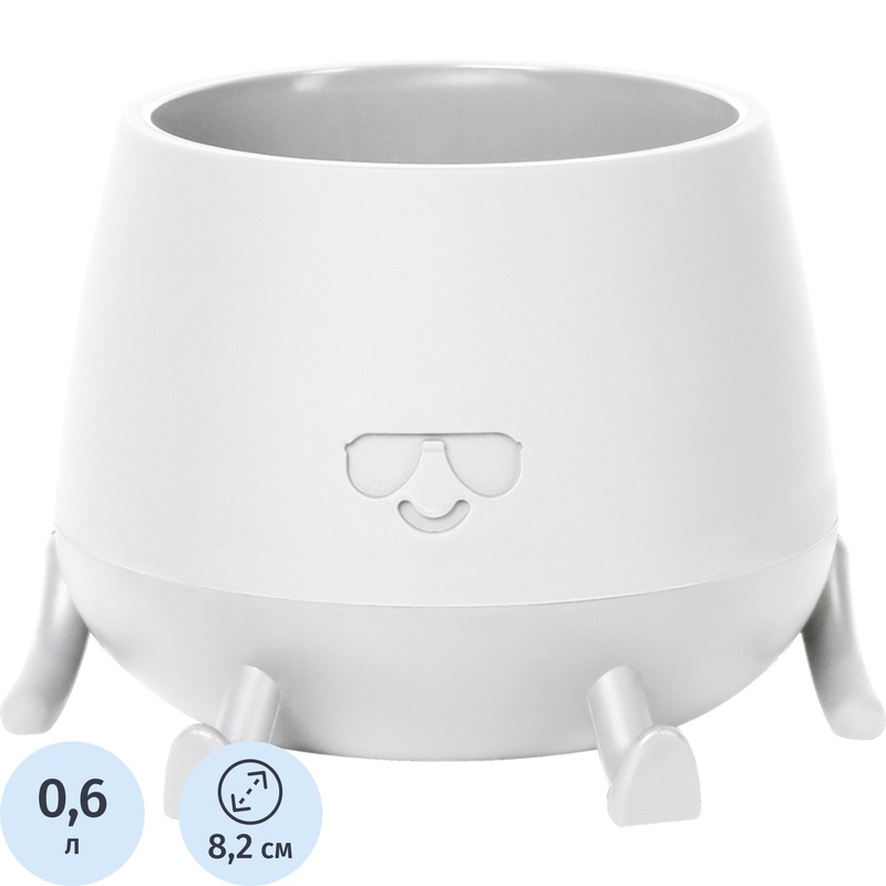 Изображение товара Кашпо с поддоном La decoro Мистер Крутой 0.6 л белое (8.8x8.2 см)