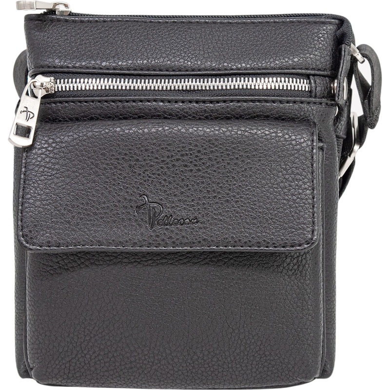 Изображение товара Мужская повседневная сумка Pellecon из искусственной кожи черная 812-81184-1