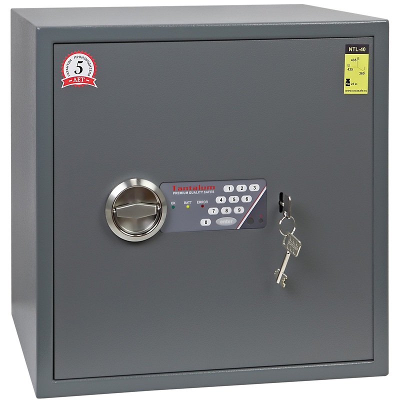 Изображение товара Сейф мебельный Onix Office NTL-40 ME (ключевой, электронный замок)