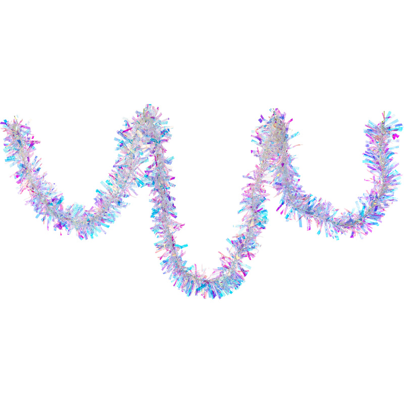 Изображение товара Мишура ёлочная новогодняя серебристая 200x9 см для праздничного украшения