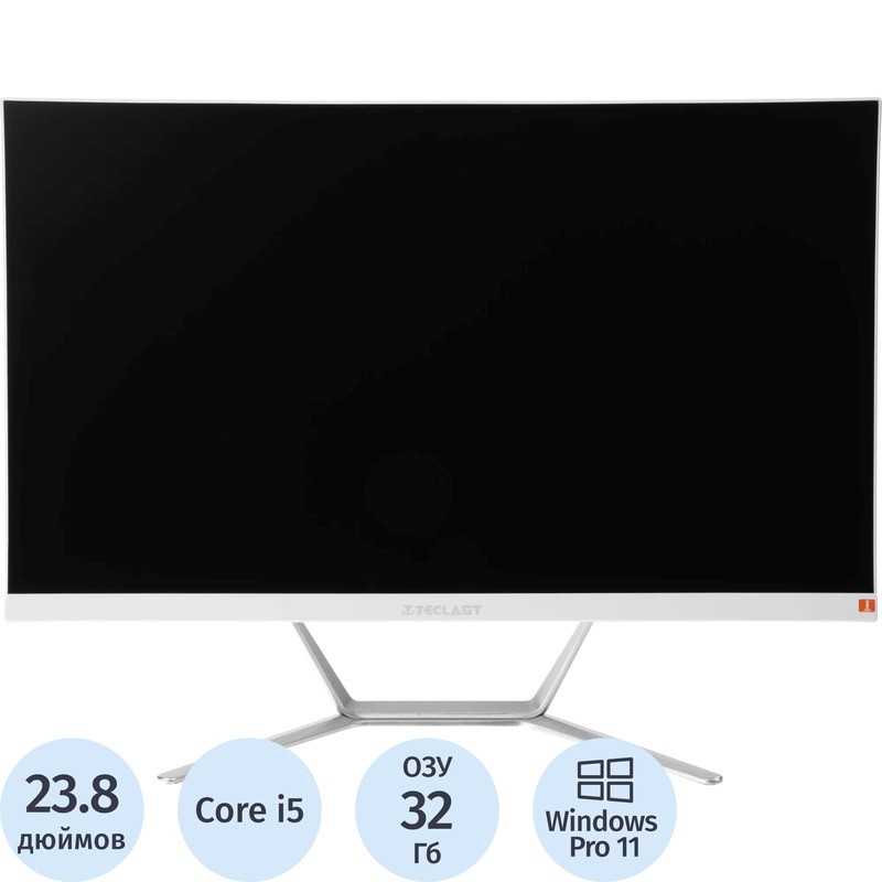 Изображение товара Моноблок 23.8" Teclast K24 Air белый, Intel Core i5 14450HX/32 ГБ/SSD 1024 ГБ (K24 AIR 14450HX32G1TKRU)