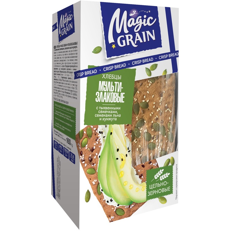 Изображение товара Мультизлаковые хлебцы с тыквенными семечками 160 г Magic Grain