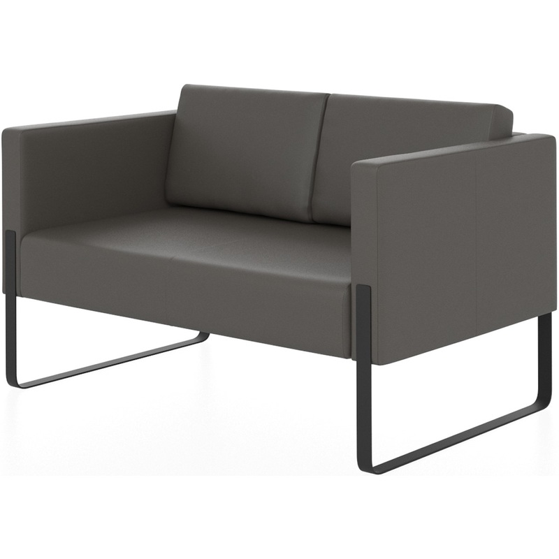 Изображение товара Двухместный диван Euroline 995 серый искусственная кожа Россия