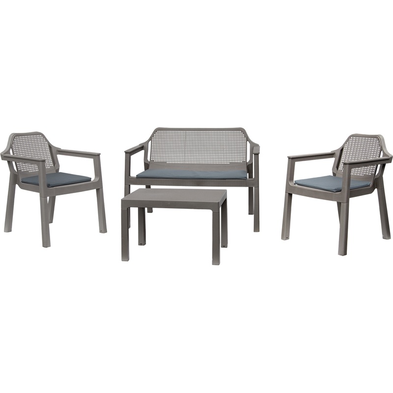 Изображение товара Комплект мебели для отдыха Easy Comfort капучино из ударопрочного пластика Изображение товара Комплект мебели для отдыха Easy Comfort капучино из ударопрочного пластика