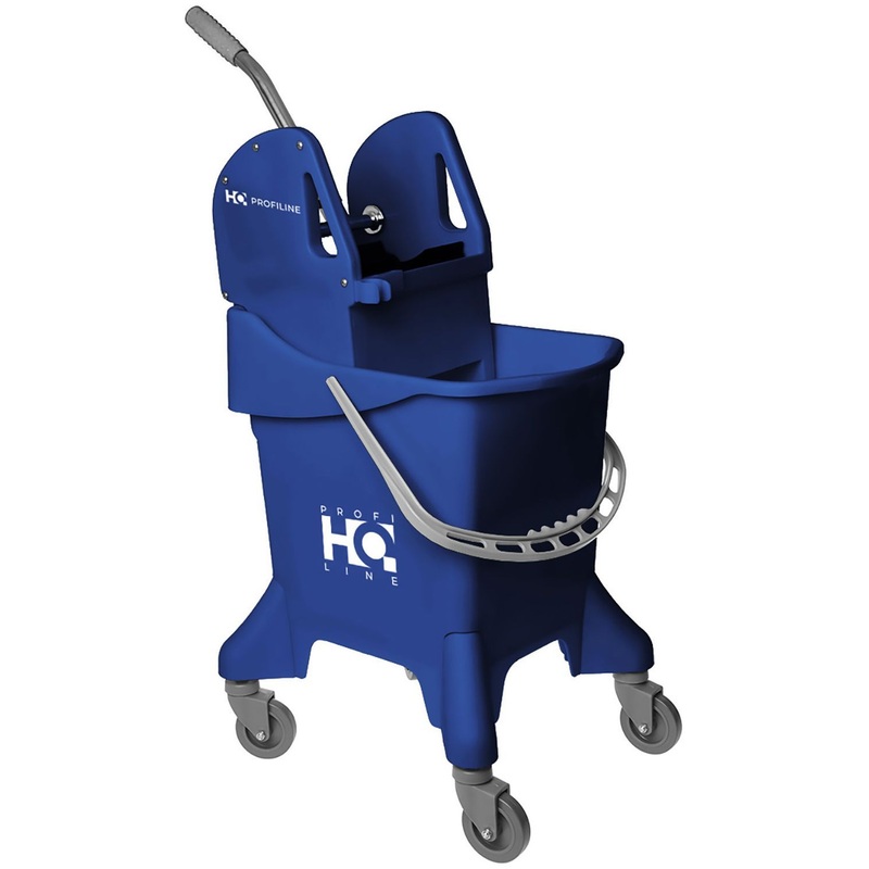 Изображение товара Тележка уборочная HQ Profiline 1-ведерная 31 л синяя для профессиональной влажной уборки