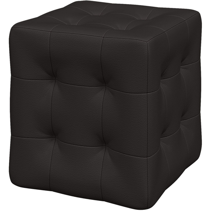Изображение товара Пуф Опора P9 коричневый из искусственной кожи для интерьера 400х400х415 мм