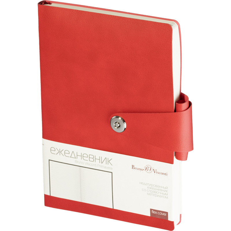 Изображение товара Ежедневник Bruno Visconti Primavera искусственная кожа А5 136 листов красный недатированный