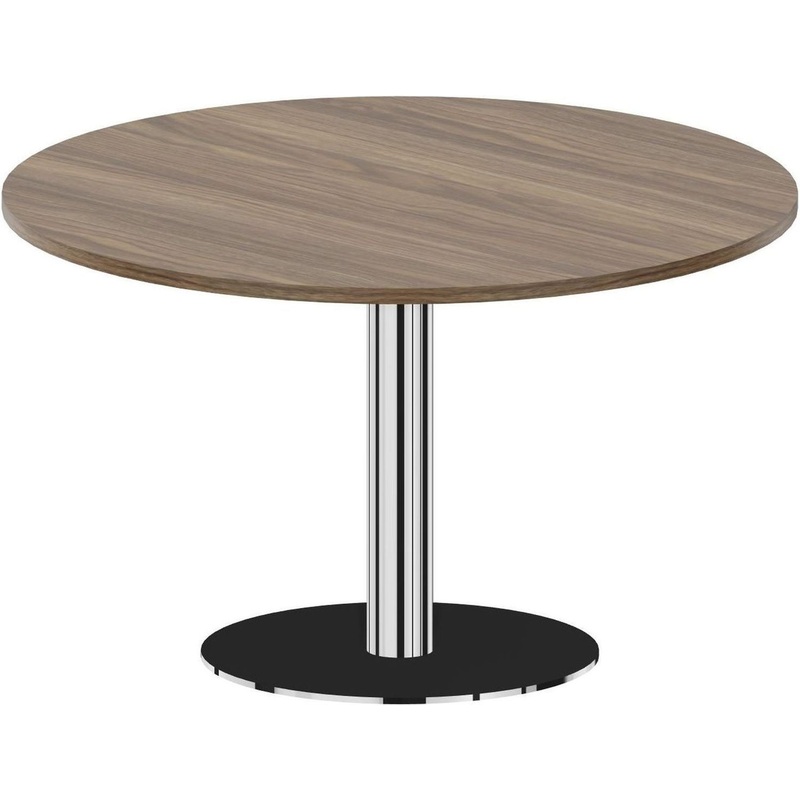 Изображение товара Стол для переговоров Orbis OC120WN круглый металлический с ЛДСП 1200х1200 мм