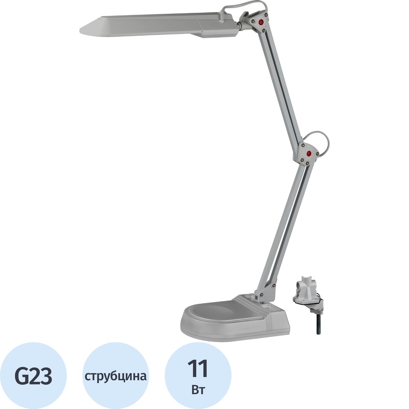 Изображение товара Настольный светильник Эра NL-202 серый с регулировкой угла наклона