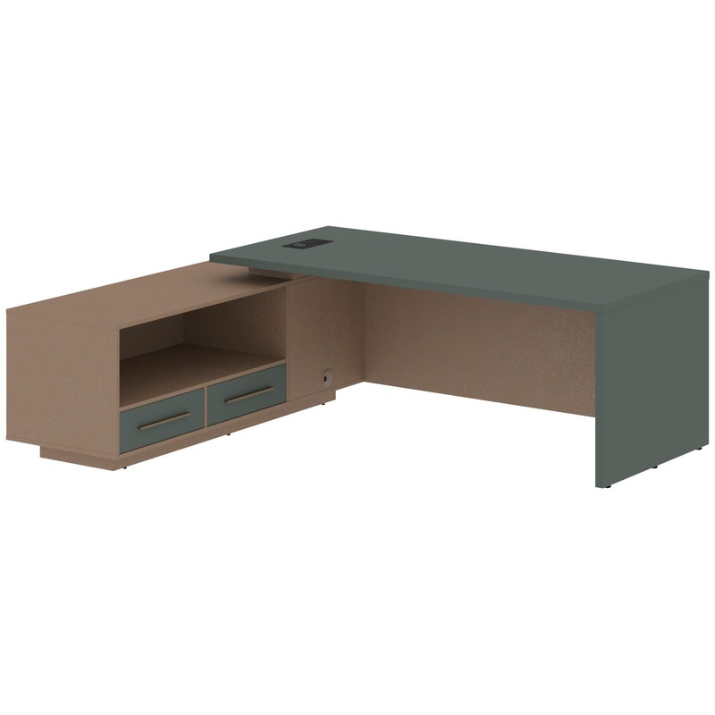 Изображение товара Стол руководителя Velion VCT 2319 с тумбой нефрит/кобра