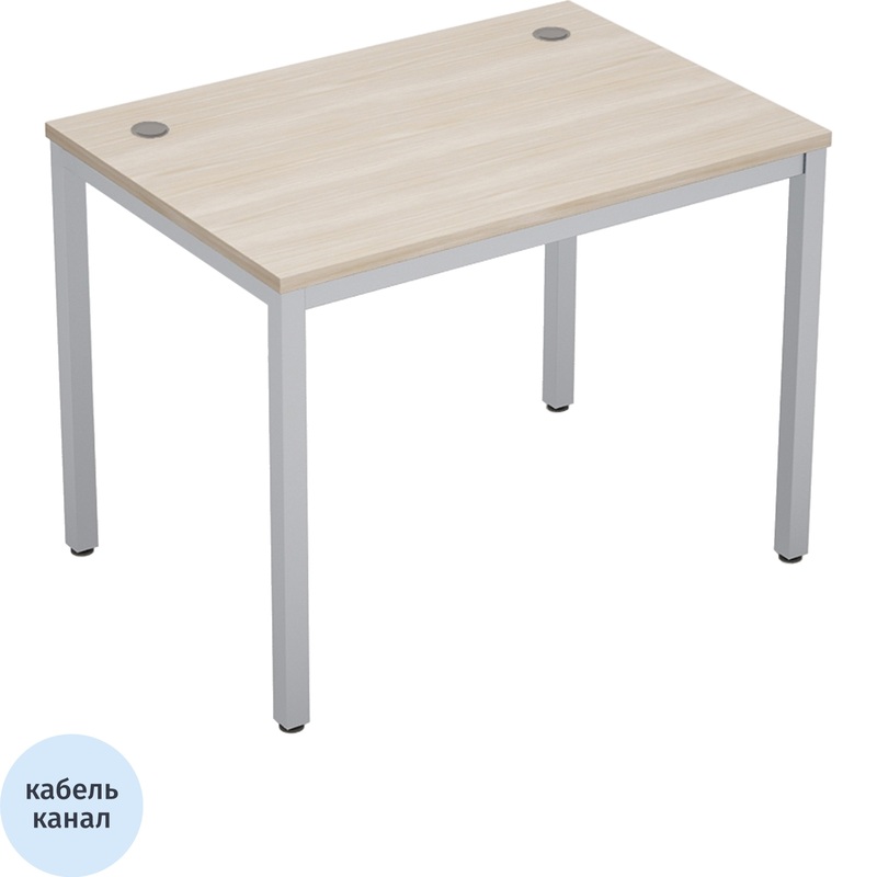 Изображение товара Стол прямой Avance 6М.067 (шамони светлый/алюминий матовый, 1000х600х750 мм)