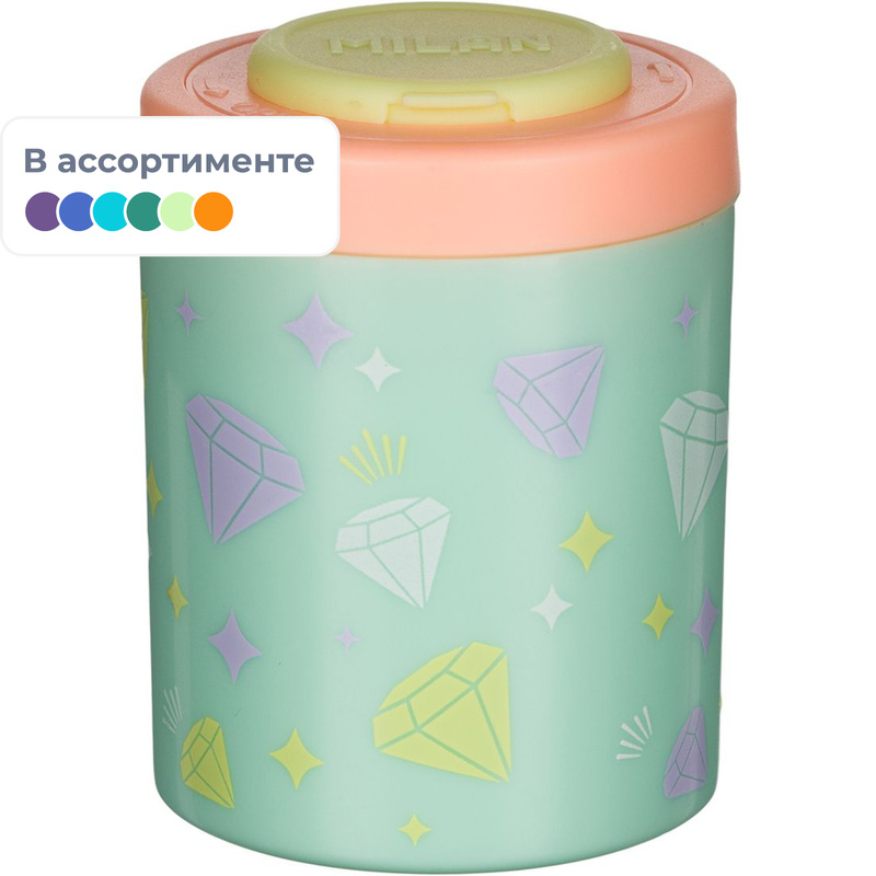 Изображение товара Пластиковая точилка для карандашей Milan Sugar с контейнером 2 отверстия