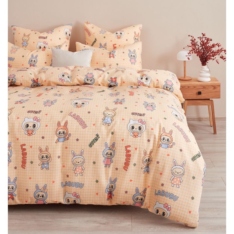 Изображение товара Комплект постельного белья Guten Morgen Лабубу 1.5-спальное бязь 70x70 см