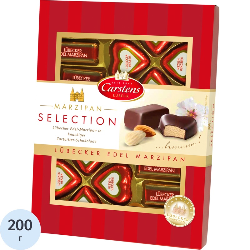 Изображение товара Конфеты Carstens Любекский марципан в шоколаде 200 г