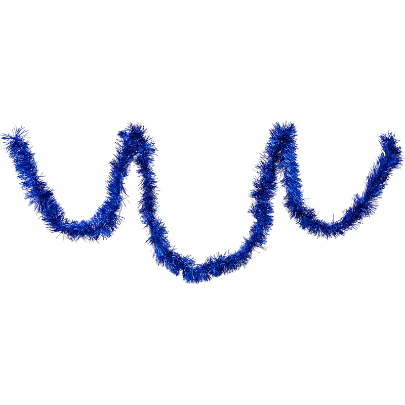 Изображение товара Мишура ёлочная Miland синяя длиной 200 см и шириной 7 см