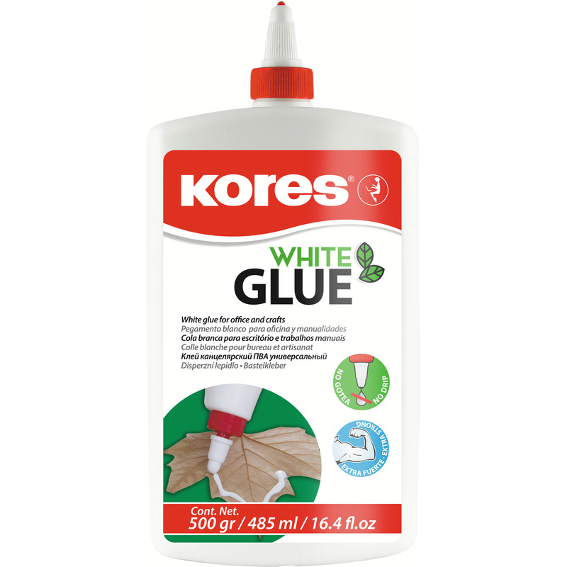Изображение товара Клей ПВА Kores 0.5 кг морозостойкий для бумаги дерева и пенопласта