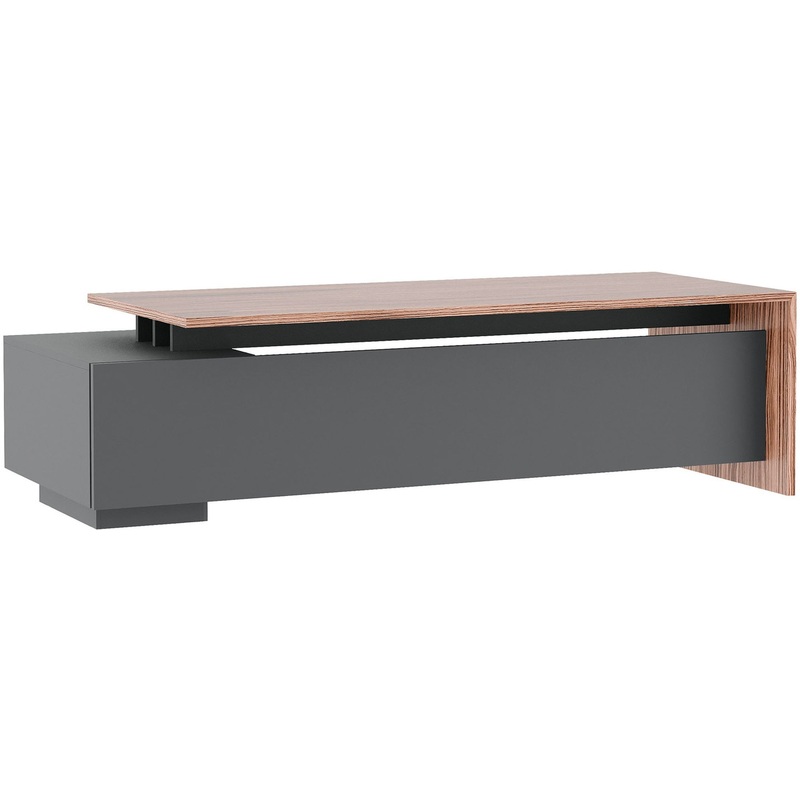 Изображение товара Стол письменный SS Dali 102 L орех сахара/антрацит прямоугольный из МДФ и ЛДСП