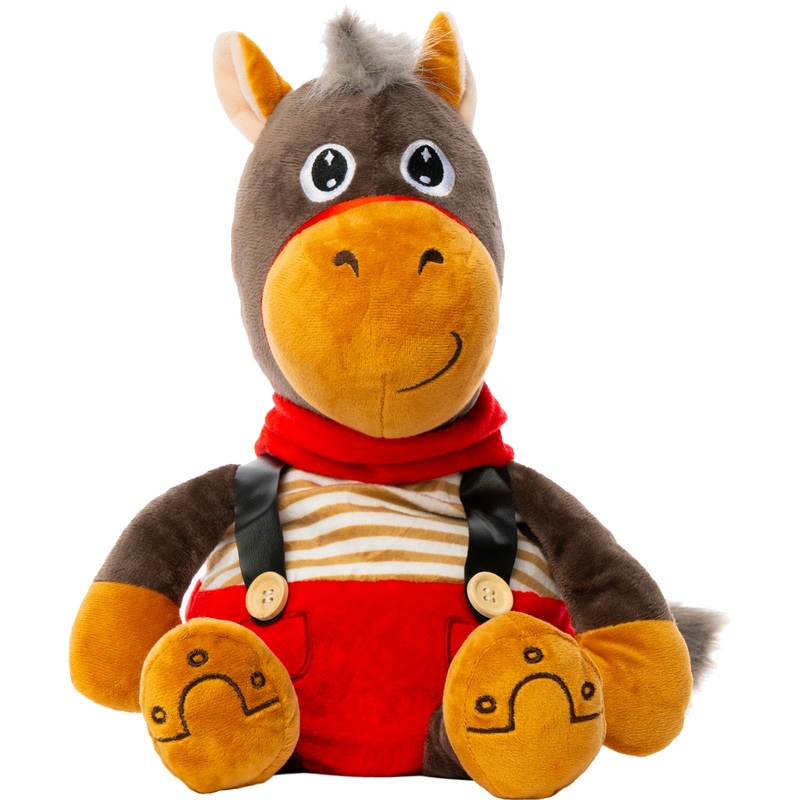 Изображение товара Новогодний сладкий подарок РОКО Лошадка Полосатик 1000 г с конфетами и игрушкой