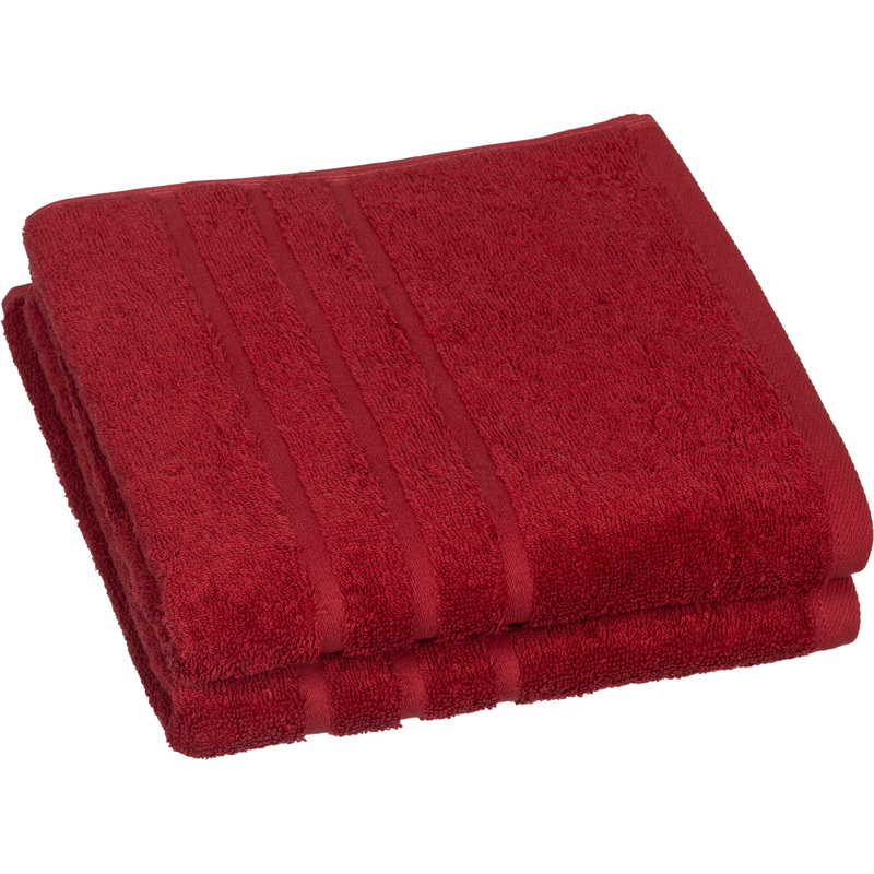 Изображение товара Махровое полотенце Luscan 50x90 см 2 шт бордовое высокое качество