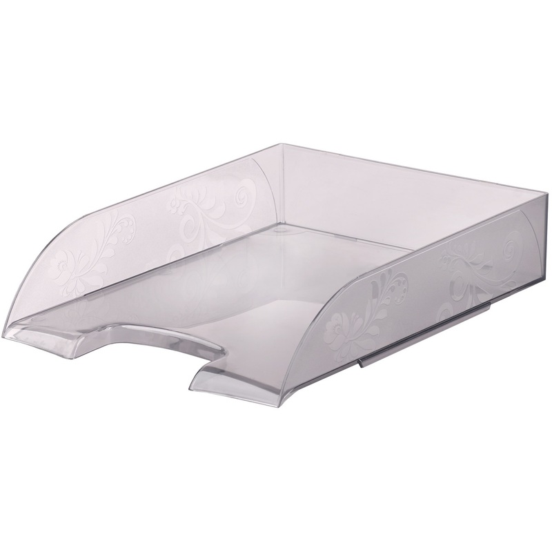 Изображение товара Горизонтальный лоток для бумаг Комус Русская Серия серый