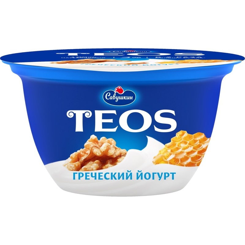 Изображение товара Йогурт Teos Греческий грецкий орех-мёд 2% 140 г