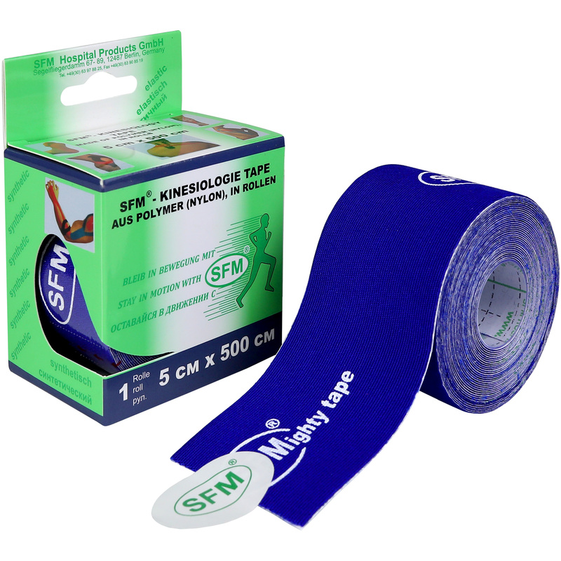 Изображение товара Кинезио тейп SFM хлопковая основа 5x500 см гипоаллергенный для спорта и реабилитации