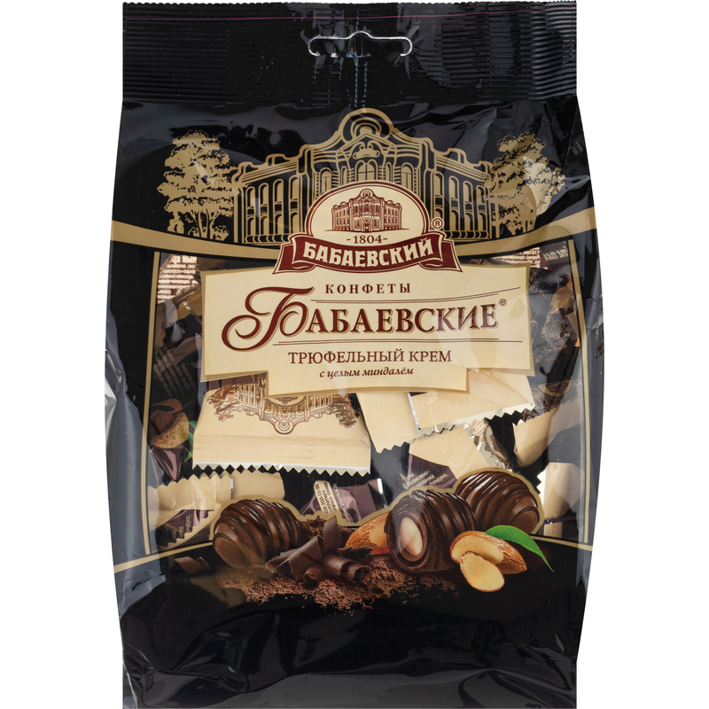 Изображение товара Конфеты Бабаевские Трюфельный крем с цельным миндалем 200 г российские шоколадные конфеты