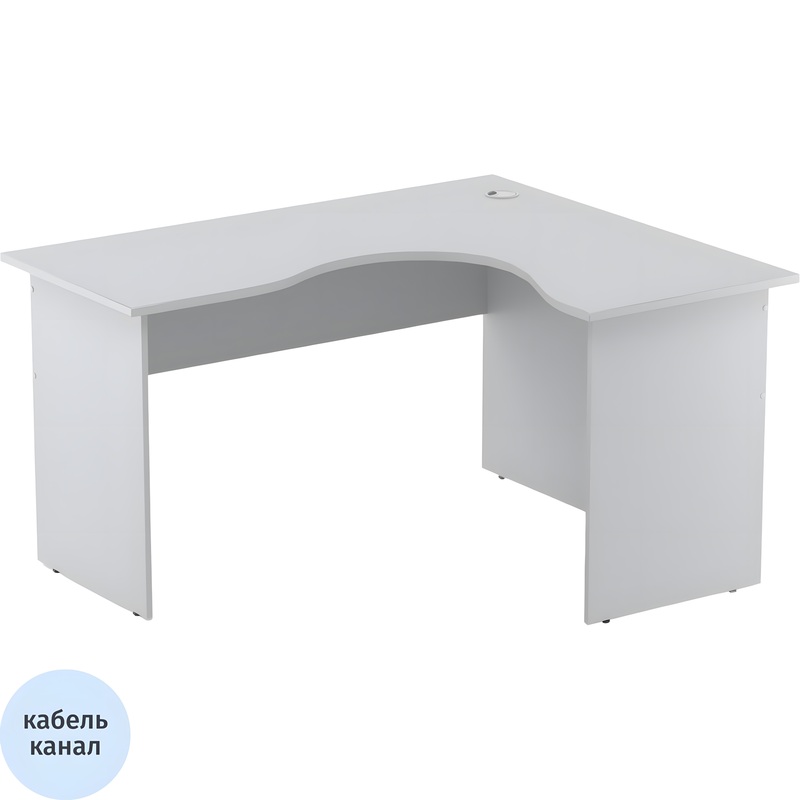 Изображение товара Угловой офисный стол Easy to Lead Easy One LT 22/16 правый серый 1400х1200 мм