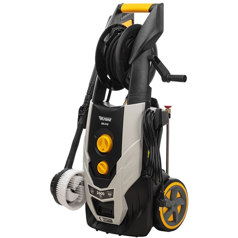 Изображение товара Мойка высокого давления Kranz KR-210 электрическая 210 Бар 500 л/ч 2600 Вт (KR-16-1263)