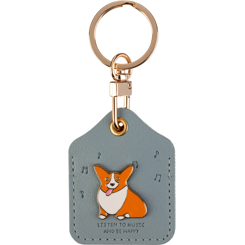 Изображение товара Брелок Корги голубой 6х4,5 см - милый аксессуар для ключей и сумок