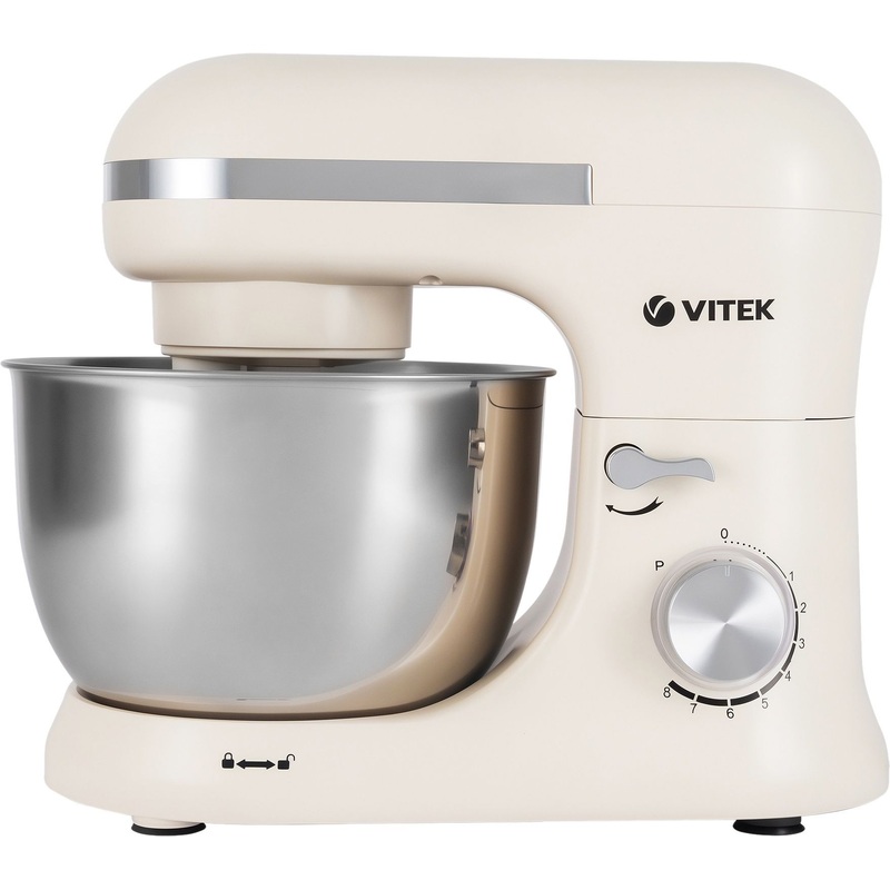 Изображение товара Миксер Vitek VT-PM0110 планетарный 8 скоростей 1500 Вт бежевый