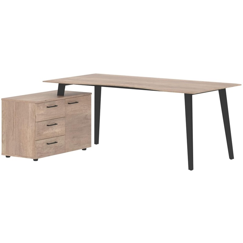 Изображение товара Эргономичный стол руководителя JAY 1813 с тумбой