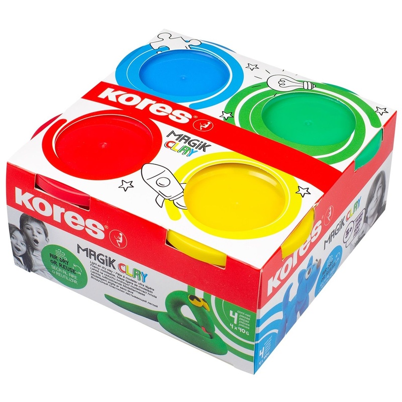 Изображение товара Тесто для лепки Kores Magik Clay 4 цвета 160 г