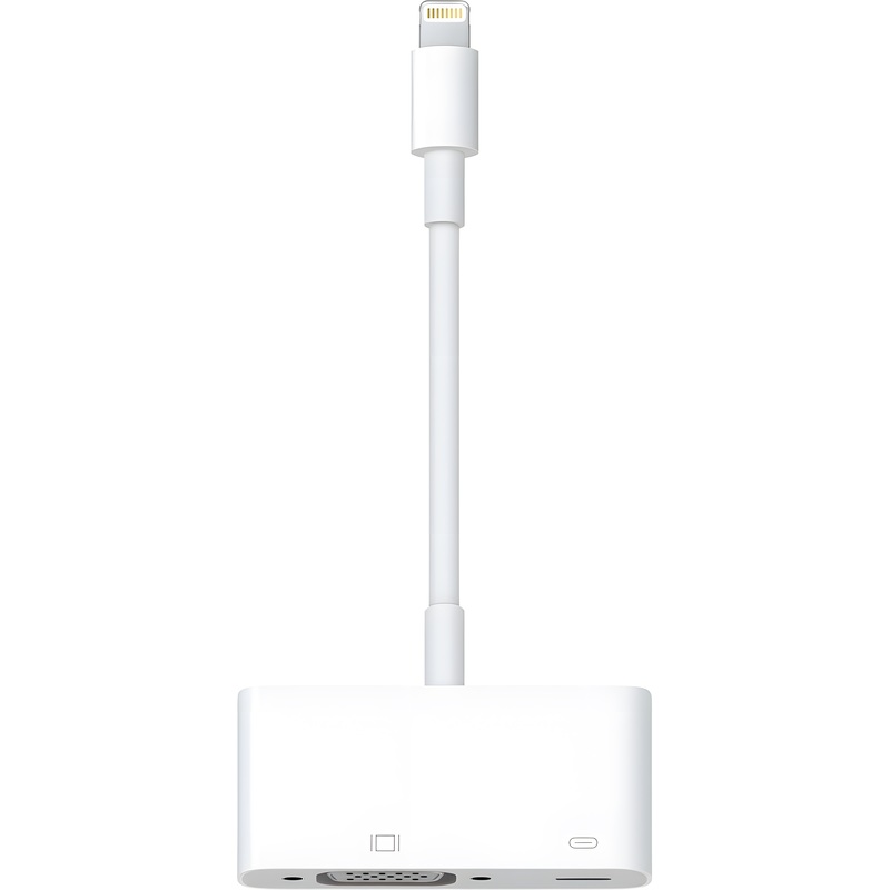 Изображение товара Адаптер Apple Lightning - VGA Adapter белый MD825ZM/A для видео