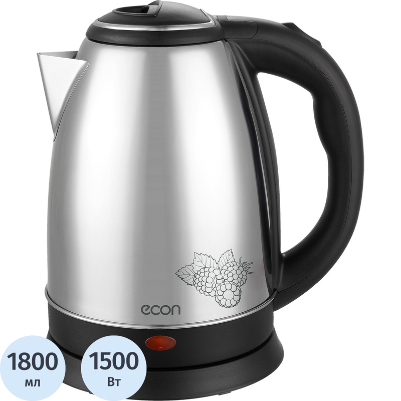 Изображение товара Электрический чайник Econ Eco-1870KE серебристый 1800 мл 1500 Вт